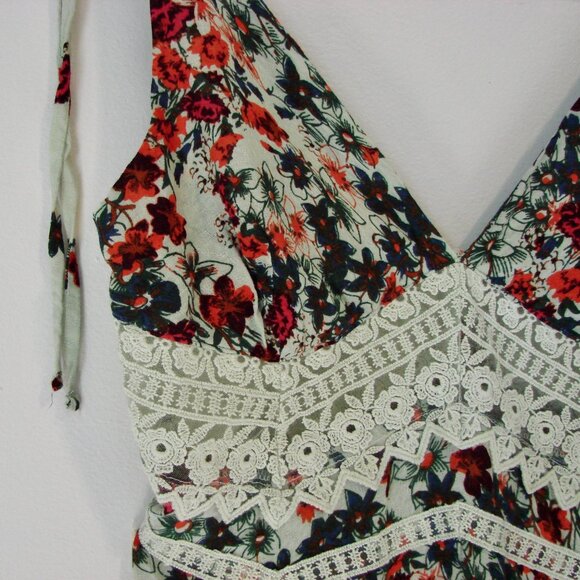 Free People Claire Floral Boho Maxi Slip Dress Sleeveless Crochet Lace NEW XS - Picture 8 of 15